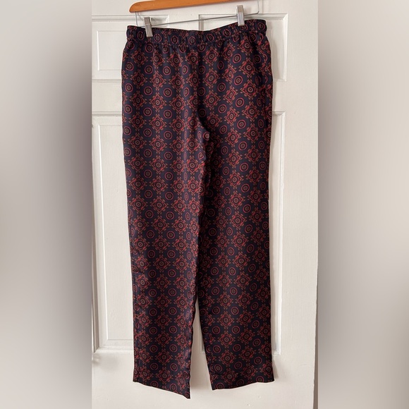 Club Monaco Printed Navy Pull on Pants - Picture 6 of 10